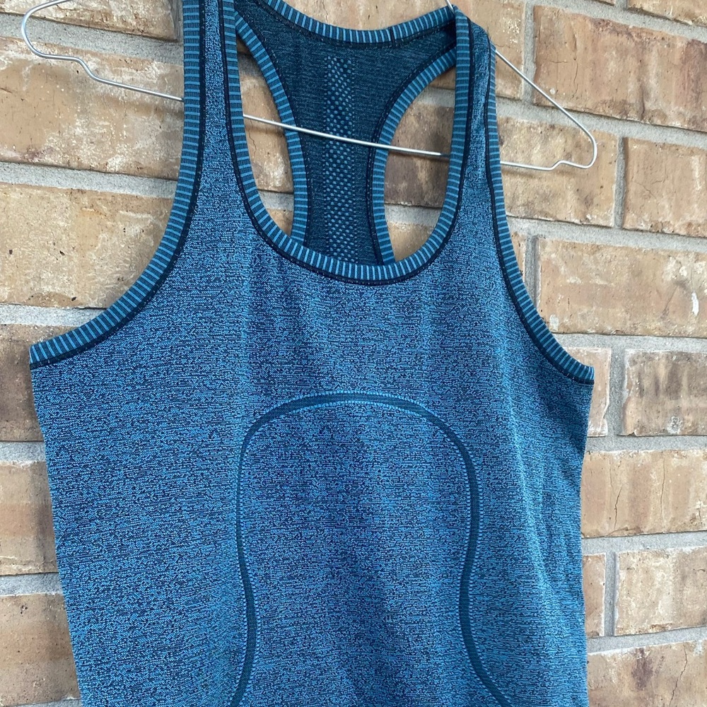 Lululemon Swiftly Tech Racerback Heathered Teal, Size 8 - Picture 5 of 13